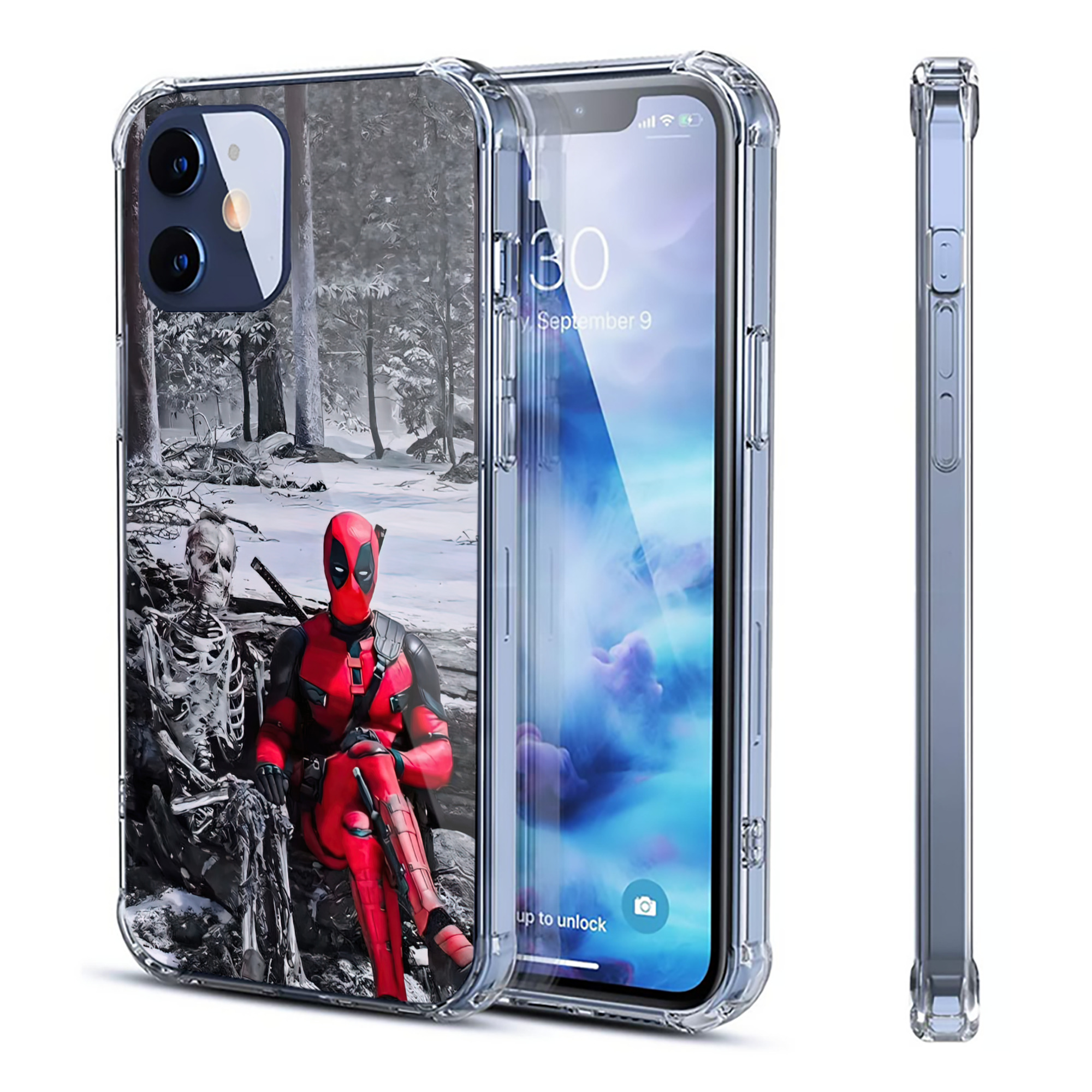 （画像用） Deadpool デッドプール 【iPhone 12シリーズ対応】透明スマホケース（クリアソフトケース）